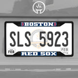Fanmats Boston Red Sox Metal License Plate Frame Black Finish