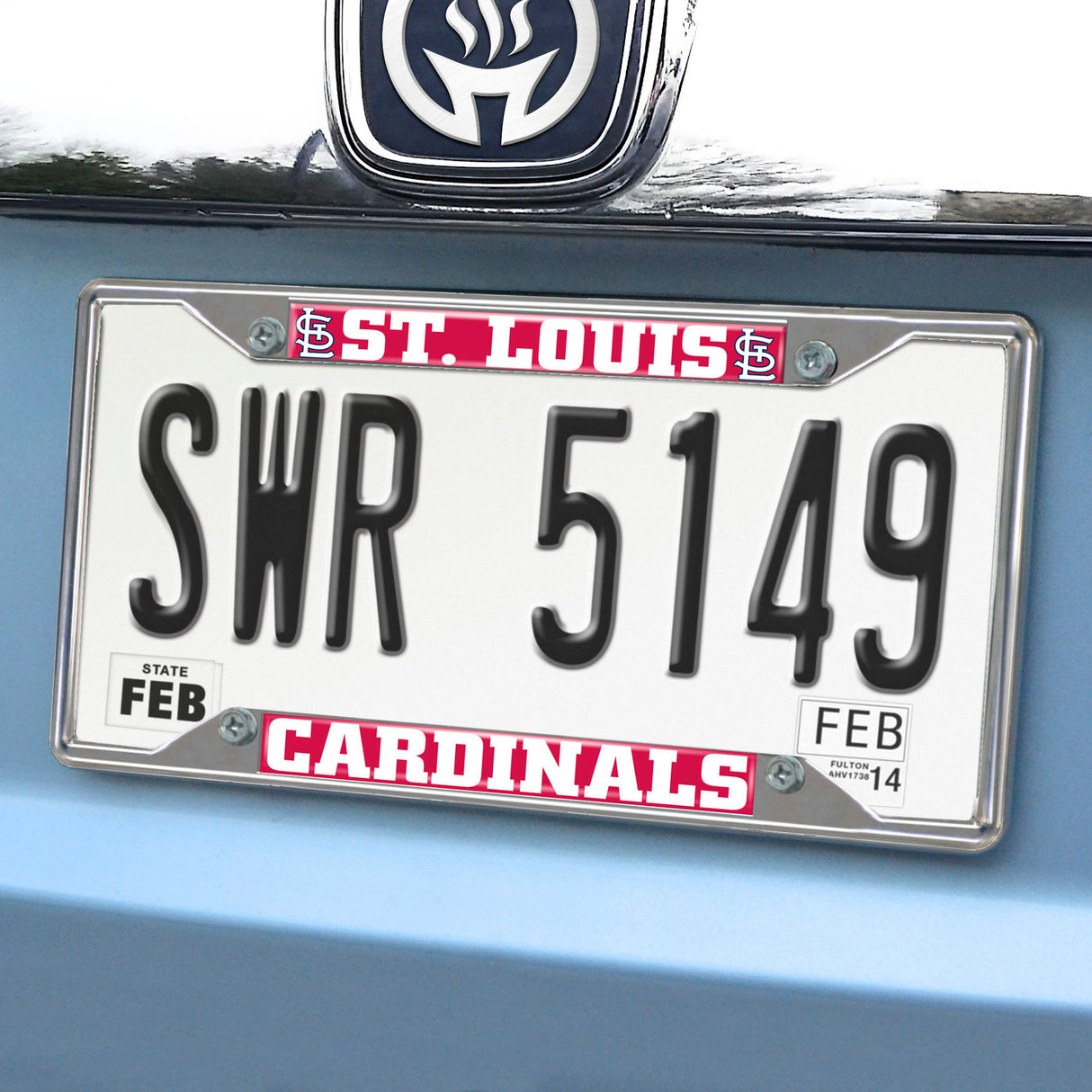 Fanmats St. Louis Cardinals Chrome Metal License Plate Frame, 6.25" x 12.25"