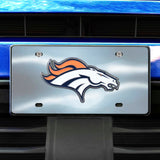 Fanmats Denver Broncos 3D Stainless Steel License Plate Fan Gear NFL Denver Broncos