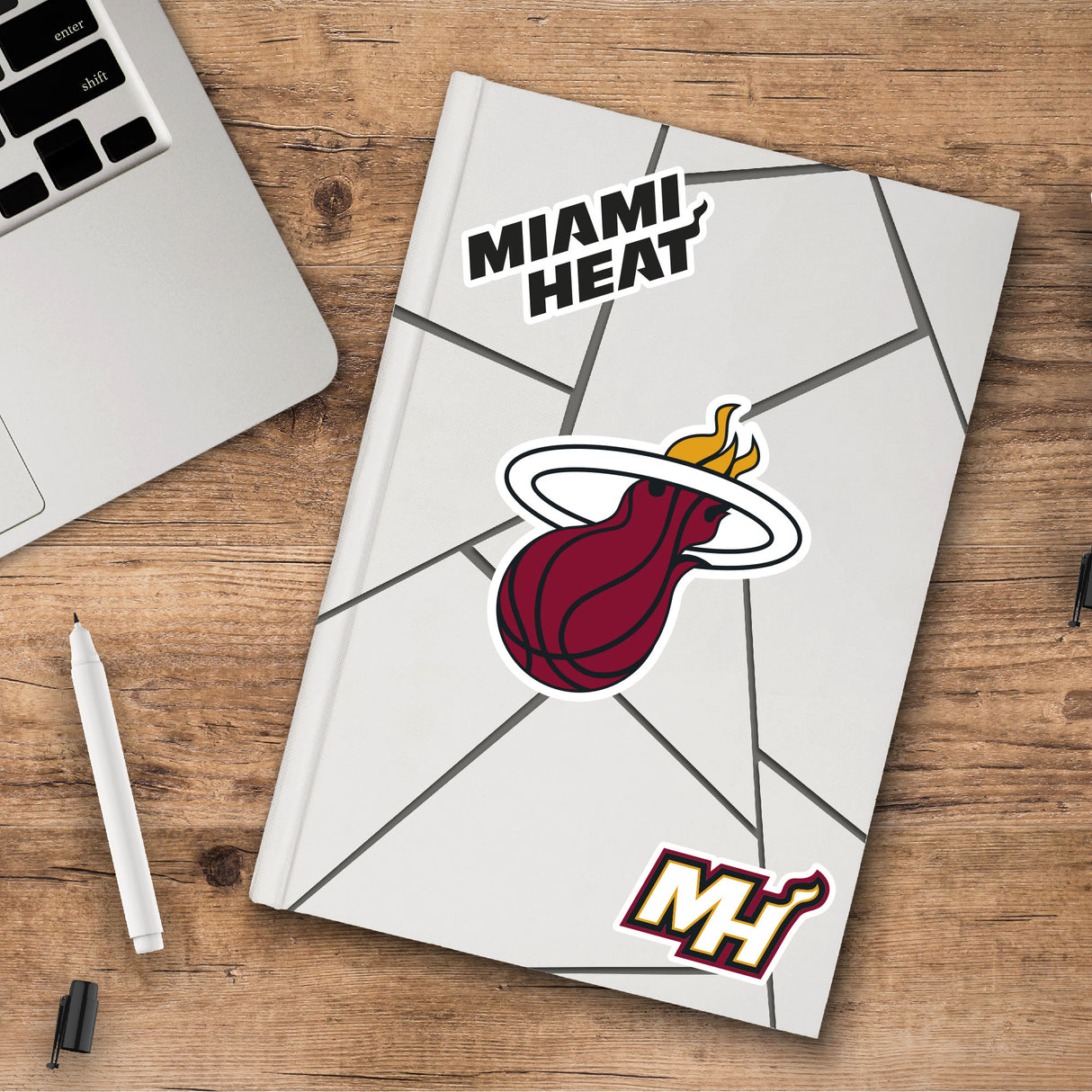 Fanmats Miami Heat 3 Piece Decal Sticker Set