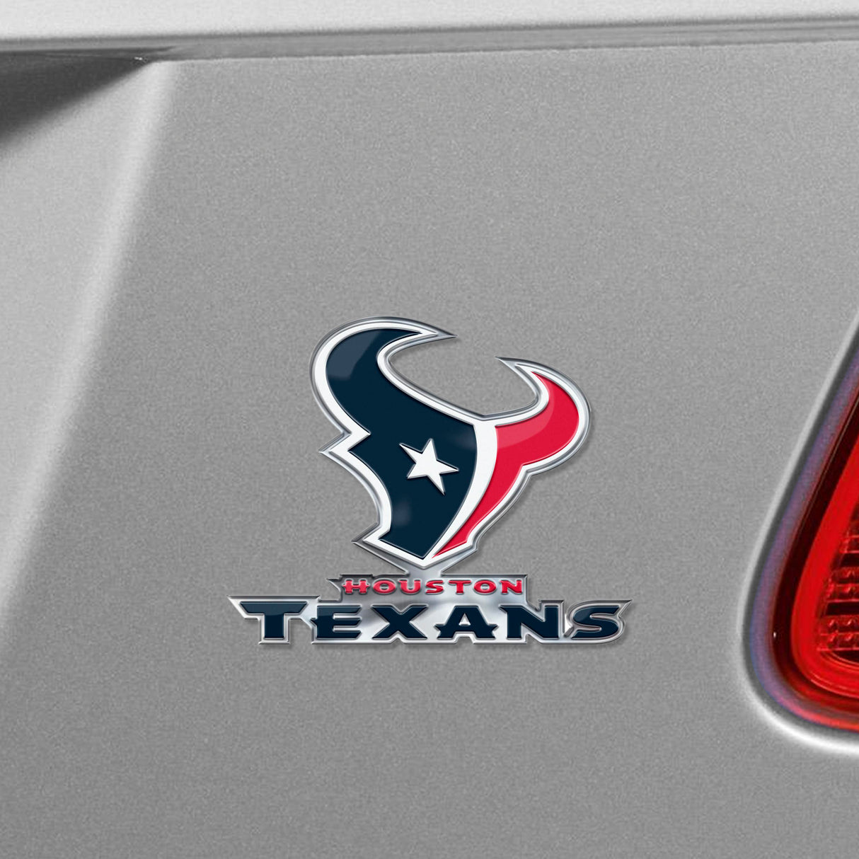 Fanmats Houston Texans Heavy Duty Aluminum Embossed Color Emblem - Alternate Fan Gear NFL Houston Texans