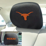 Fanmats Texas Longhorns Embroidered Head Rest Cover Set - 2 Pieces Fan Gear NCAA Texas Longhorns