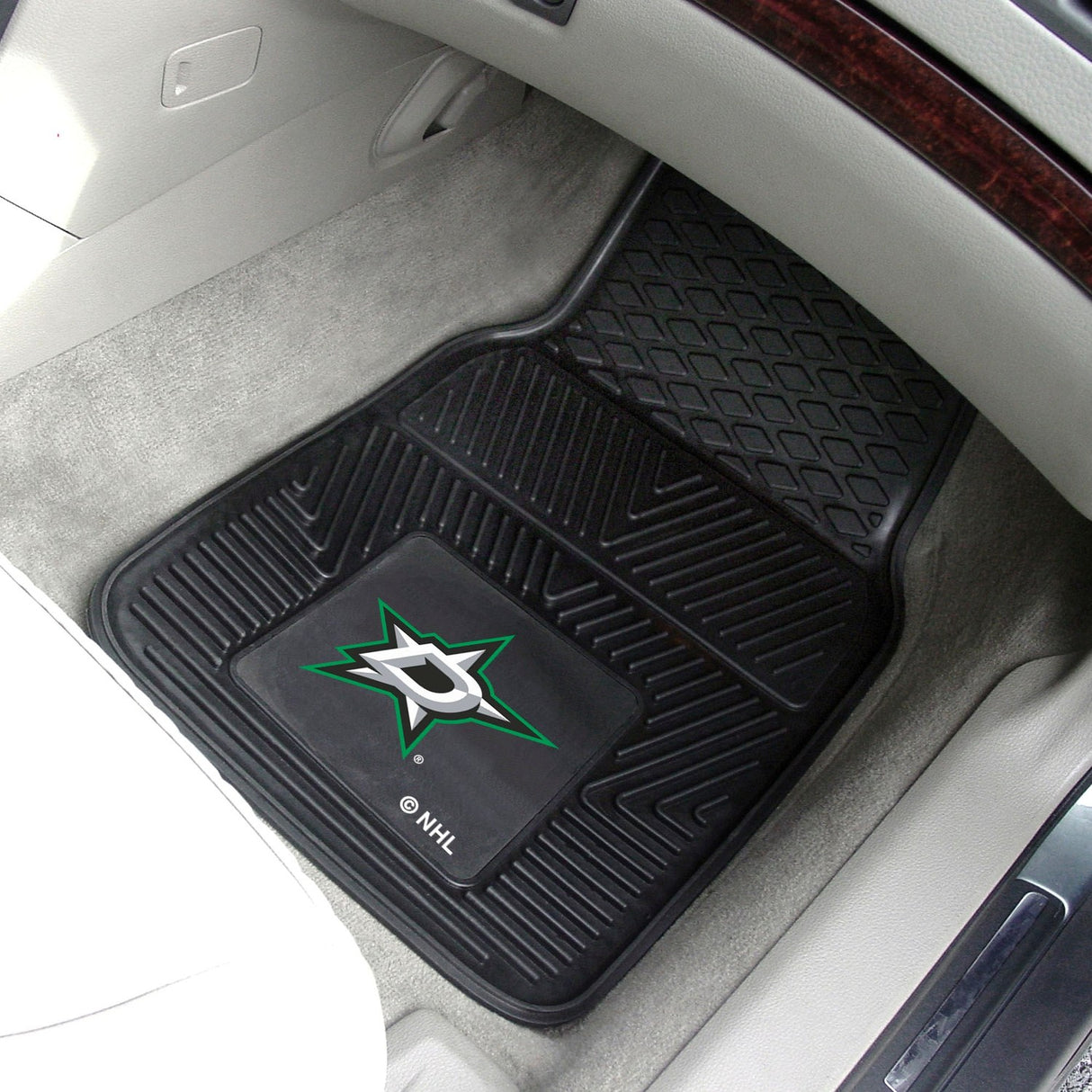 Fanmats Dallas Stars Heavy Duty Car Mat Set - 2 Pieces Fan Gear NHL Dallas Stars