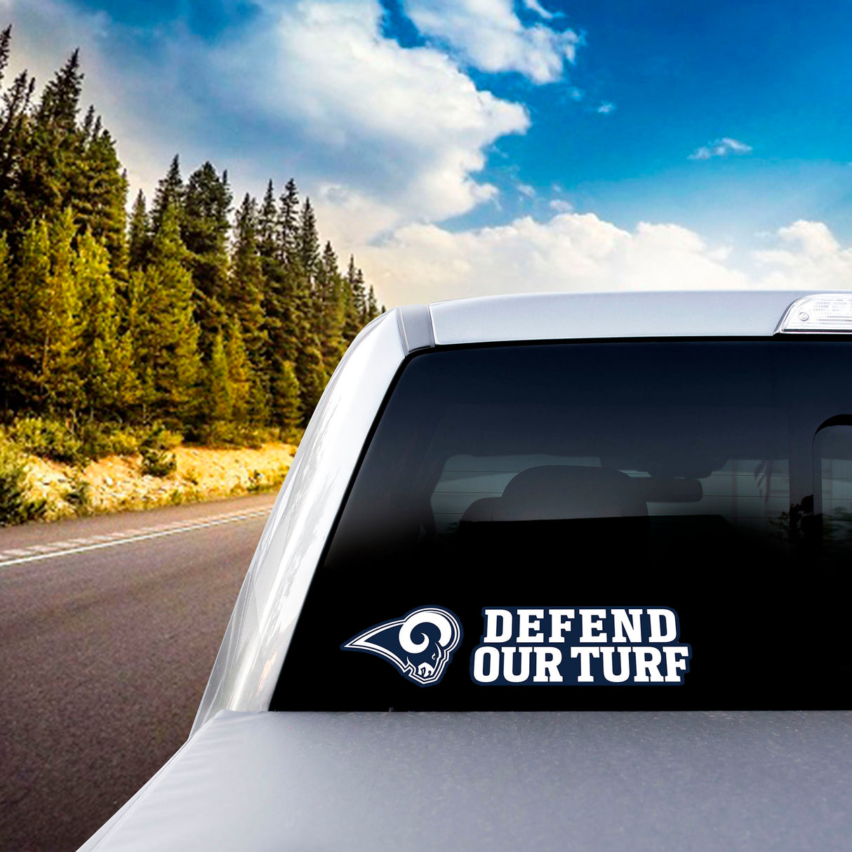 Fanmats Los Angeles Rams 2 Piece Team Slogan Decal Sticker Set Fan Gear NFL Los Angeles Rams