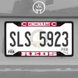 Fanmats Cincinnati Reds Metal License Plate Frame Black Finish Fan Gear MLB Cincinnati Reds