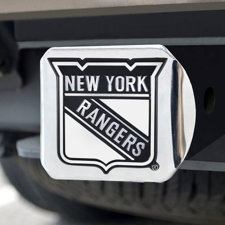 Fanmats New York Rangers Chrome Metal Hitch Cover with Chrome Metal 3D Emblem Fan Gear NHL New York Rangers
