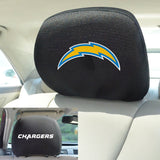Fanmats Los Angeles Chargers Embroidered Head Rest Cover Set - 2 Pieces Fan Gear NFL Los Angeles Chargers