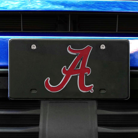 Fanmats Alabama Crimson Tide 3D Black License Plate Fan Gear NCAA Alabama Crimson Tide