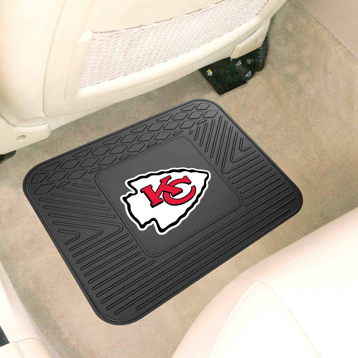 Fanmats Kansas City Chiefs Back Seat Car Utility Mat - 14" x 17" Fan Gear NFL Kansas City Chiefs