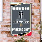 Fanmats Vegas Golden Knights 2023 Stanley Cup Champions Team Color Reserved Parking Sign Décor 18" X 11.5" Lightweight