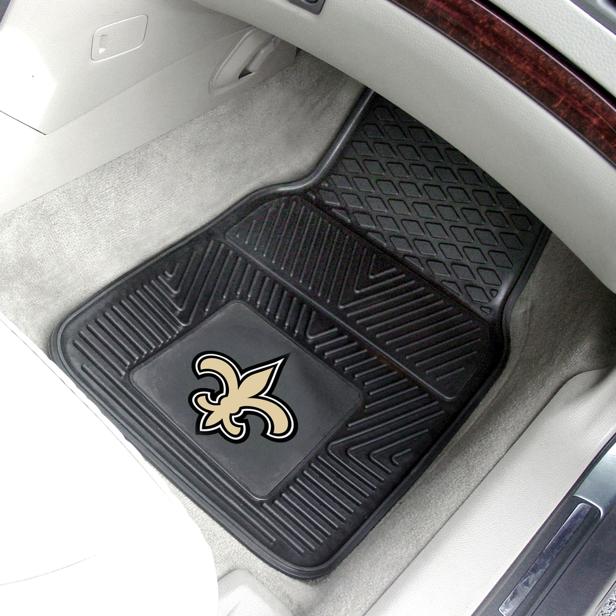 Fanmats New Orleans Saints Heavy Duty Car Mat Set - 2 Pieces Fan Gear NFL New Orleans Saints