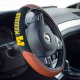 Fanmats Michigan Wolverines Football Grip Steering Wheel Cover 15" Diameter