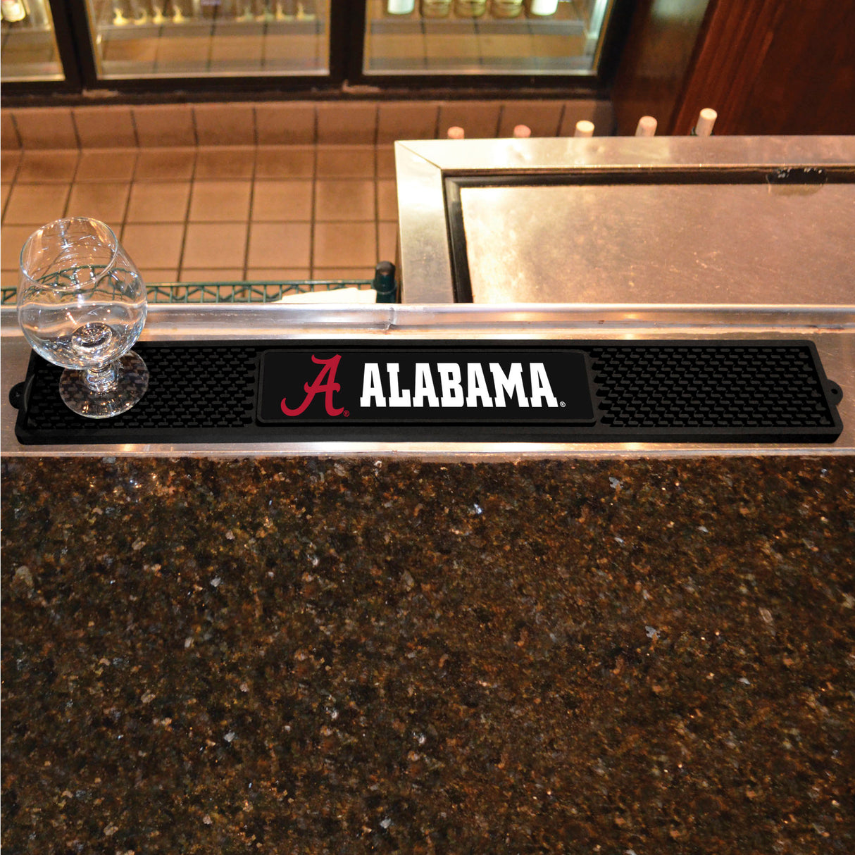 Fanmats Alabama Crimson Tide Bar Drink Mat - 3.25" x 24"