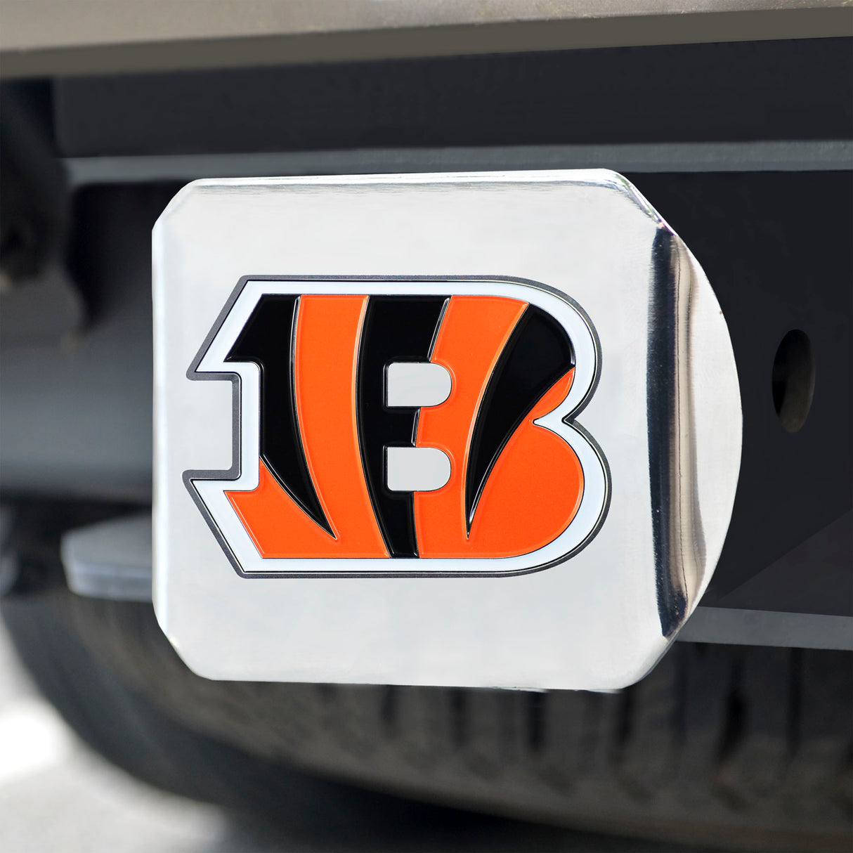 Fanmats Cincinnati Bengals Hitch Cover - 3D Color Emblem Fan Gear NFL Cincinnati Bengals