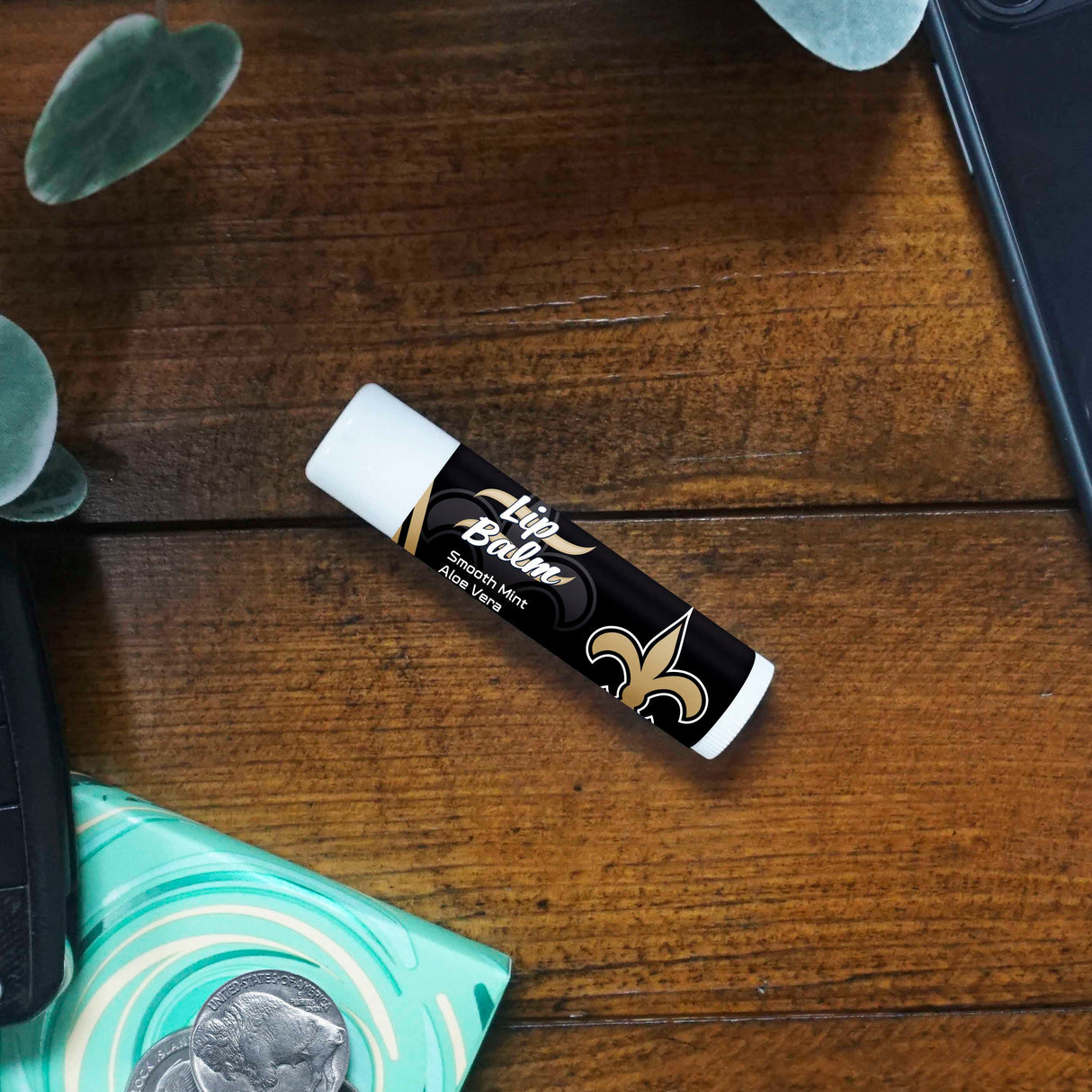 Fanmats New Orleans Saints Smooth Mint SPF 15 Lip Balm Fan Gear NFL New Orleans Saints