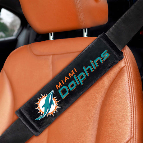 Fanmats Miami Dolphins Embroidered Seatbelt Pad - 2 Pieces Fan Gear NFL Miami Dolphins