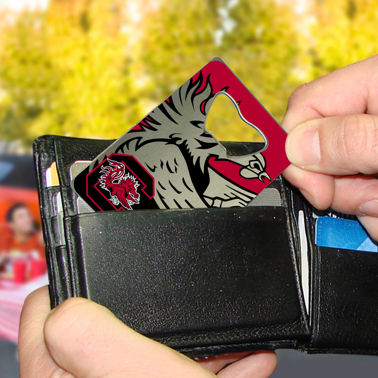 Fanmats South Carolina Gamecocks Credit Card Style Bottle Opener - 2” x 3.25"
