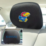 Fanmats Kansas Jayhawks Embroidered Head Rest Cover Set - 2 Pieces