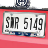 Fanmats New England Patriots Embossed License Plate Frame, 6.25" x 12.25"