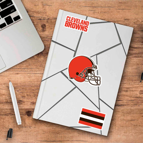 Fanmats Cleveland Browns 3 Piece Decal Sticker Set Fan Gear NFL Cleveland Browns