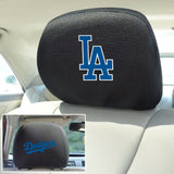 Fanmats Los Angeles Dodgers Embroidered Head Rest Cover Set - 2 Pieces