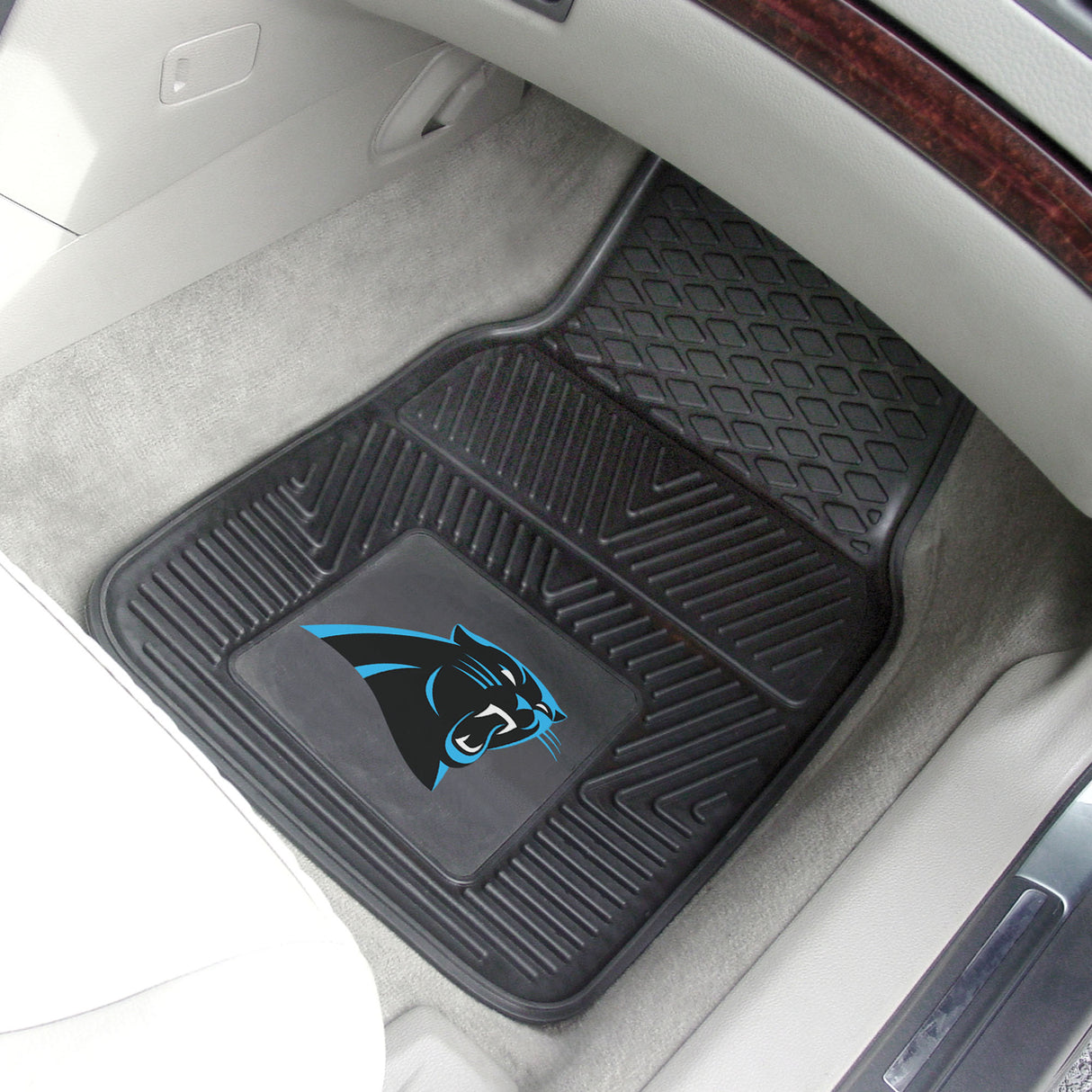 Fanmats Carolina Panthers Heavy Duty Car Mat Set - 2 Pieces Fan Gear NFL Carolina Panthers