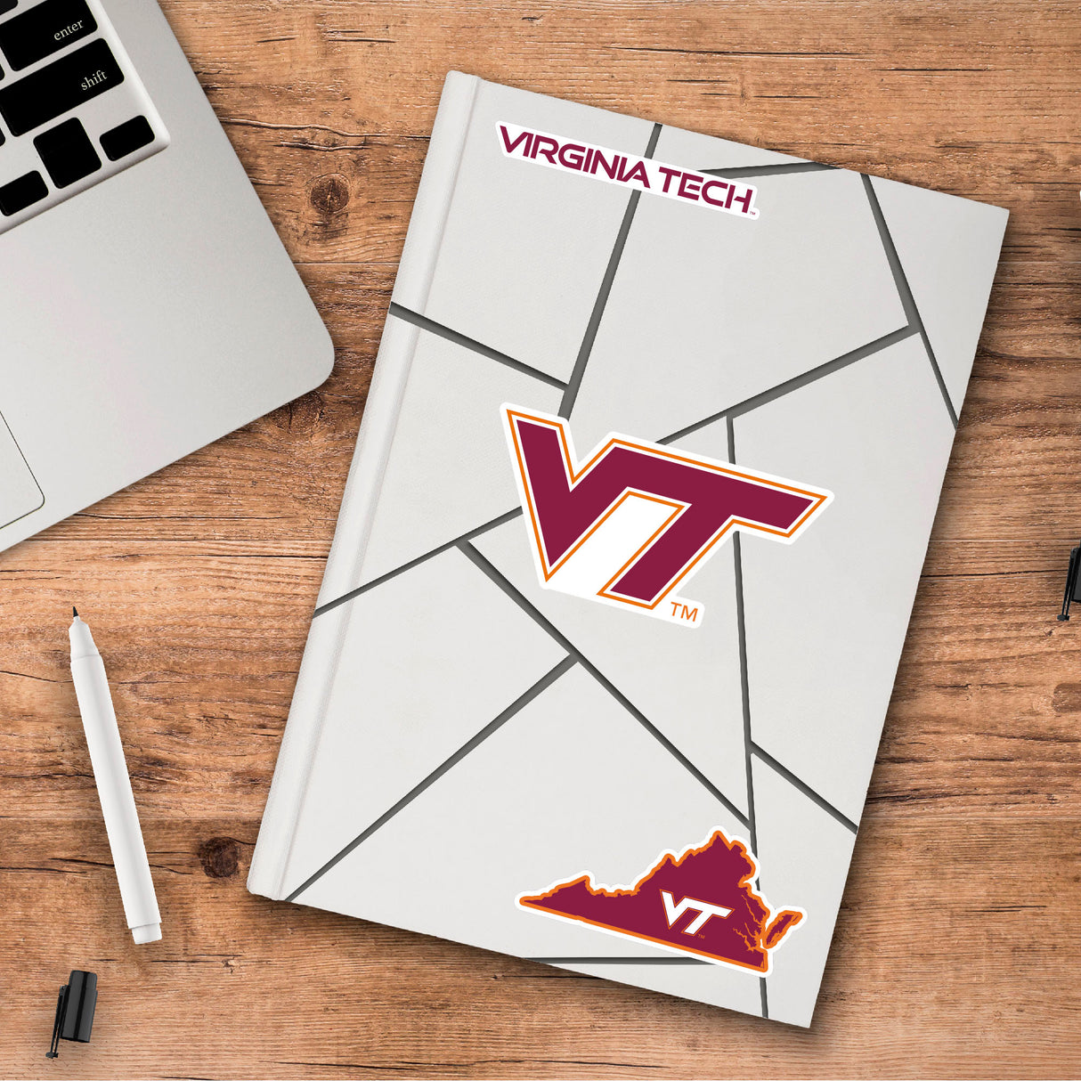 Fanmats Virginia Tech Hokies 3 Piece Decal Sticker Set Fan Gear NCAA Virginia Tech Hokies