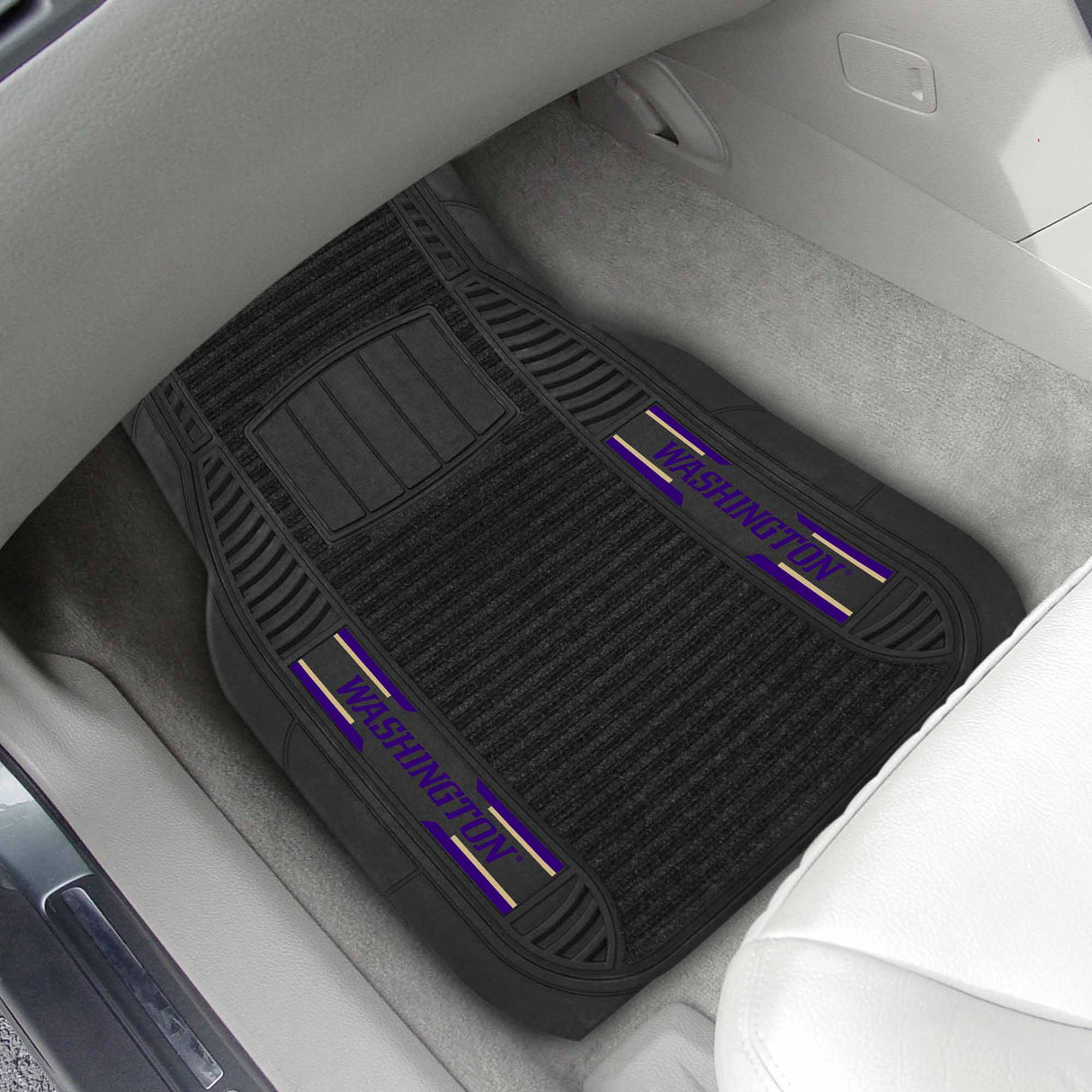 Fanmats Washington Huskies 2 Piece Deluxe Car Mat Set