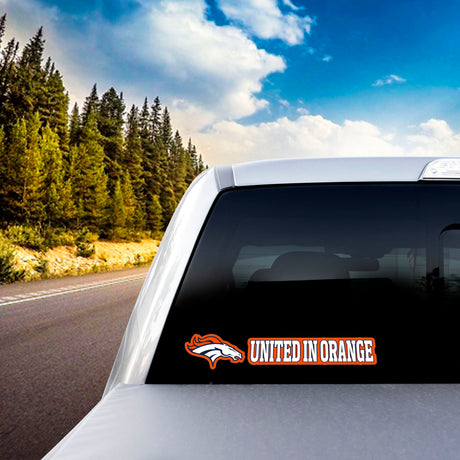 Fanmats Denver Broncos 2 Piece Team Slogan Decal Sticker Set Fan Gear NFL Denver Broncos