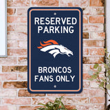 Fanmats Denver Broncos Team Color Reserved Parking Sign Décor 18" X 11.5" Lightweight