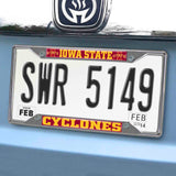 Fanmats Iowa State Cyclones Chrome Metal License Plate Frame, 6.25" x 12.25"