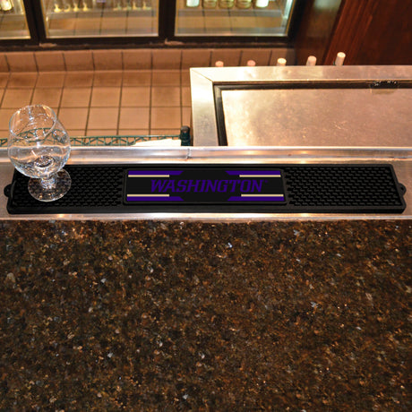 Fanmats Washington Huskies Bar Drink Mat - 3.25" x 24" Fan Gear NCAA Washington Huskies