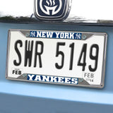 Fanmats New York Yankees Chrome Metal License Plate Frame, 6.25" x 12.25"