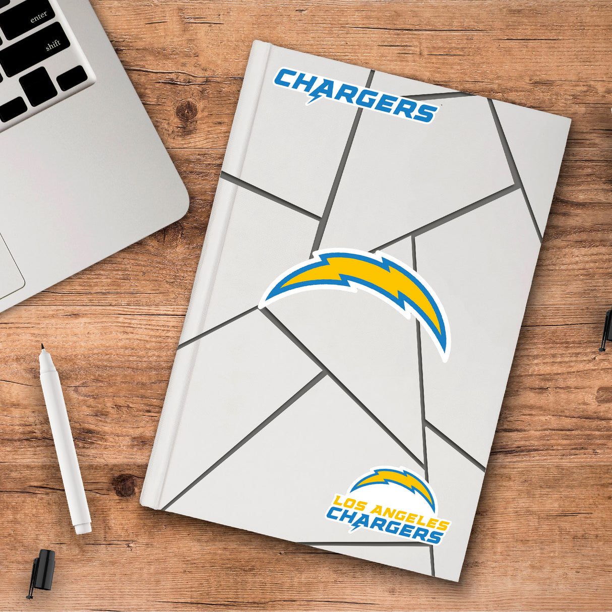 Fanmats Los Angeles Chargers 3 Piece Decal Sticker Set Fan Gear NFL Los Angeles Chargers