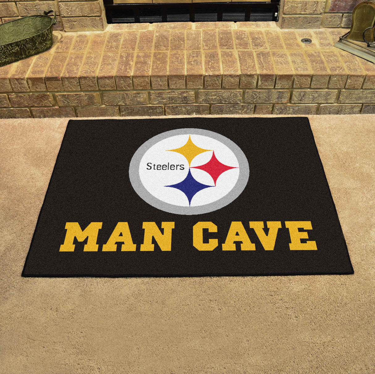Fanmats Pittsburgh Steelers Man Cave All-Star Rug - 34" x 42.5" Fan Gear NFL Pittsburgh Steelers