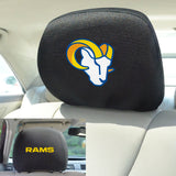 Fanmats Los Angeles Rams Embroidered Head Rest Cover Set - 2 Pieces