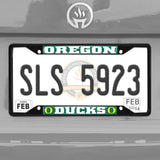Fanmats Oregon Ducks Metal License Plate Frame Black Finish Fan Gear NCAA Oregon Ducks