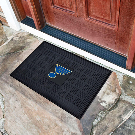 Fanmats St. Louis Blues Heavy Duty Vinyl Medallion Door Mat - 19.5" x 31" Fan Gear NHL St. Louis Blues