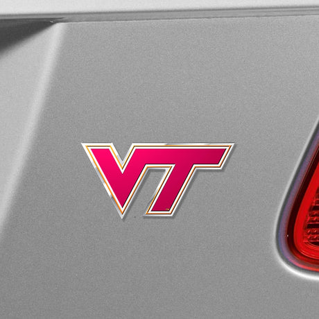 Fanmats Virginia Tech Hokies Heavy Duty Aluminum Embossed Color Emblem Fan Gear NCAA Virginia Tech Hokies