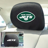 Fanmats New York Jets Embroidered Head Rest Cover Set - 2 Pieces Fan Gear NFL New York Jets