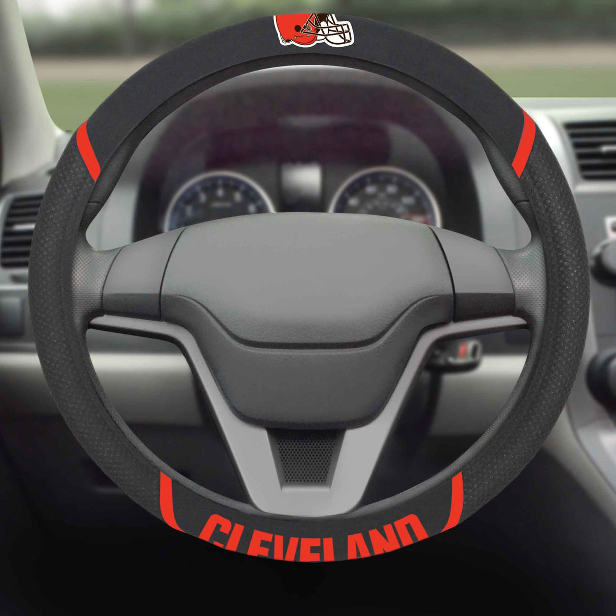 Fanmats Cleveland Browns Embroidered Steering Wheel Cover Fan Gear NFL Cleveland Browns