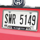 Fanmats Baltimore Ravens Embossed License Plate Frame, 6.25" x 12.25" Fan Gear NFL Baltimore Ravens