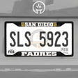 Fanmats San Diego Padres Metal License Plate Frame Black Finish Fan Gear MLB San Diego Padres