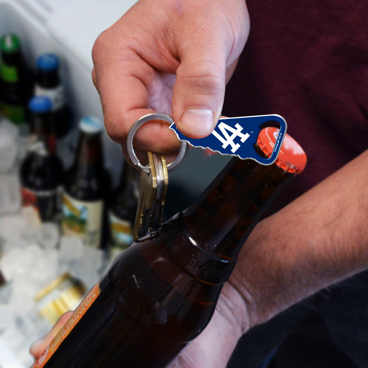 Fanmats Los Angeles Dodgers Keychain Bottle Opener Fan Gear MLB Los Angeles Dodgers