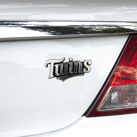 Fanmats Minnesota Twins Molded Chrome Plastic Emblem Fan Gear MLB Minnesota Twins