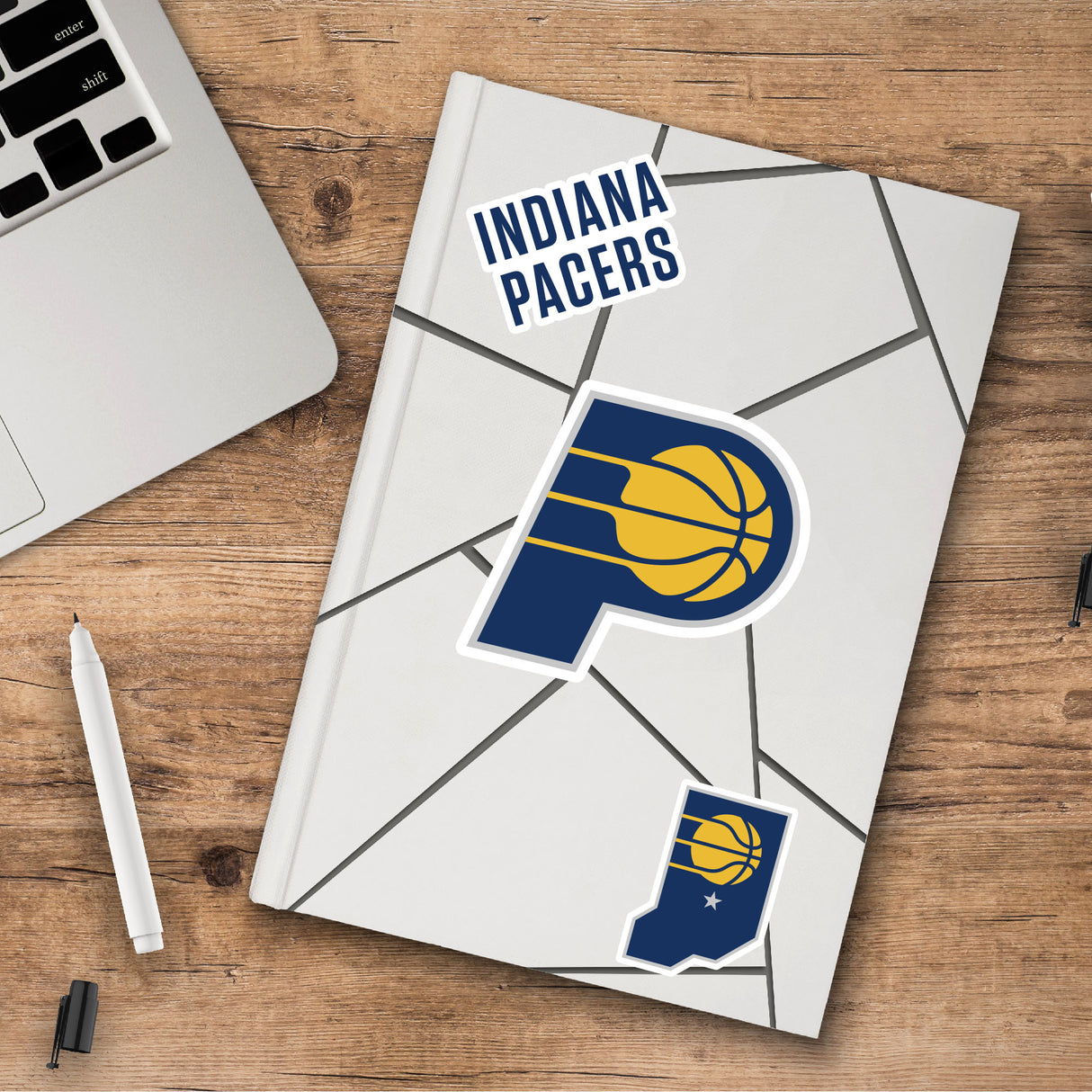 Fanmats Indiana Pacers 3 Piece Decal Sticker Set Fan Gear NBA Indiana Pacers