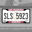 Fanmats San Francisco 49ers Metal License Plate Frame Black Finish Fan Gear NFL San Francisco 49ers