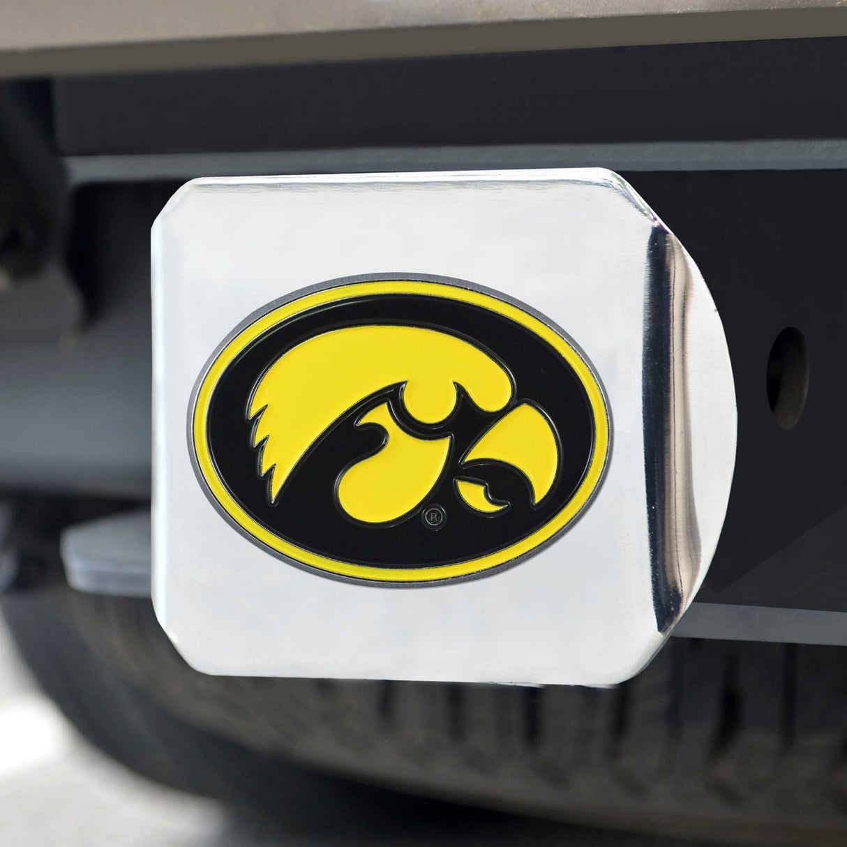 Fanmats Iowa Hawkeyes Hitch Cover - 3D Color Emblem Fan Gear NCAA Iowa Hawkeyes
