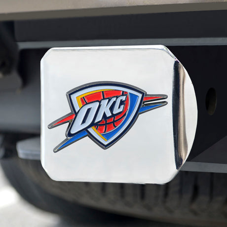 Fanmats Oklahoma City Thunder Hitch Cover - 3D Color Emblem Fan Gear NBA Oklahoma City Thunder