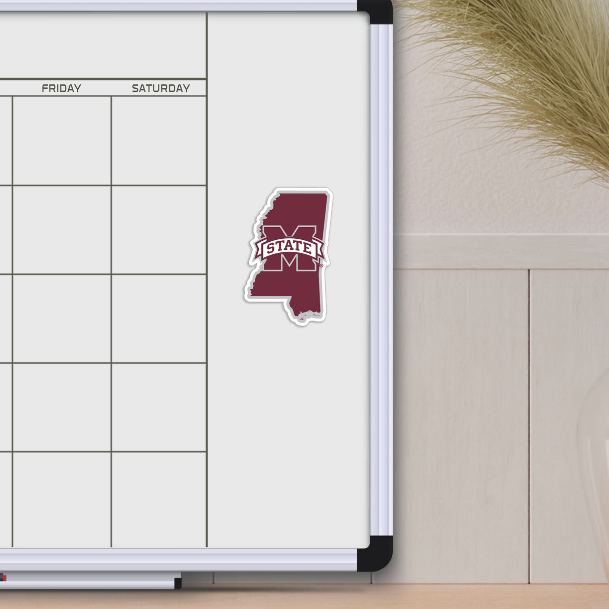 Fanmats Mississippi State Bulldogs Team State Shape Decal Sticker